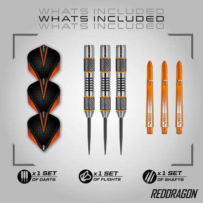 Amberjack 21G, 22G, 23G, 24G or 25G Tungsten Steel Tip Darts Set with Flights and Stems