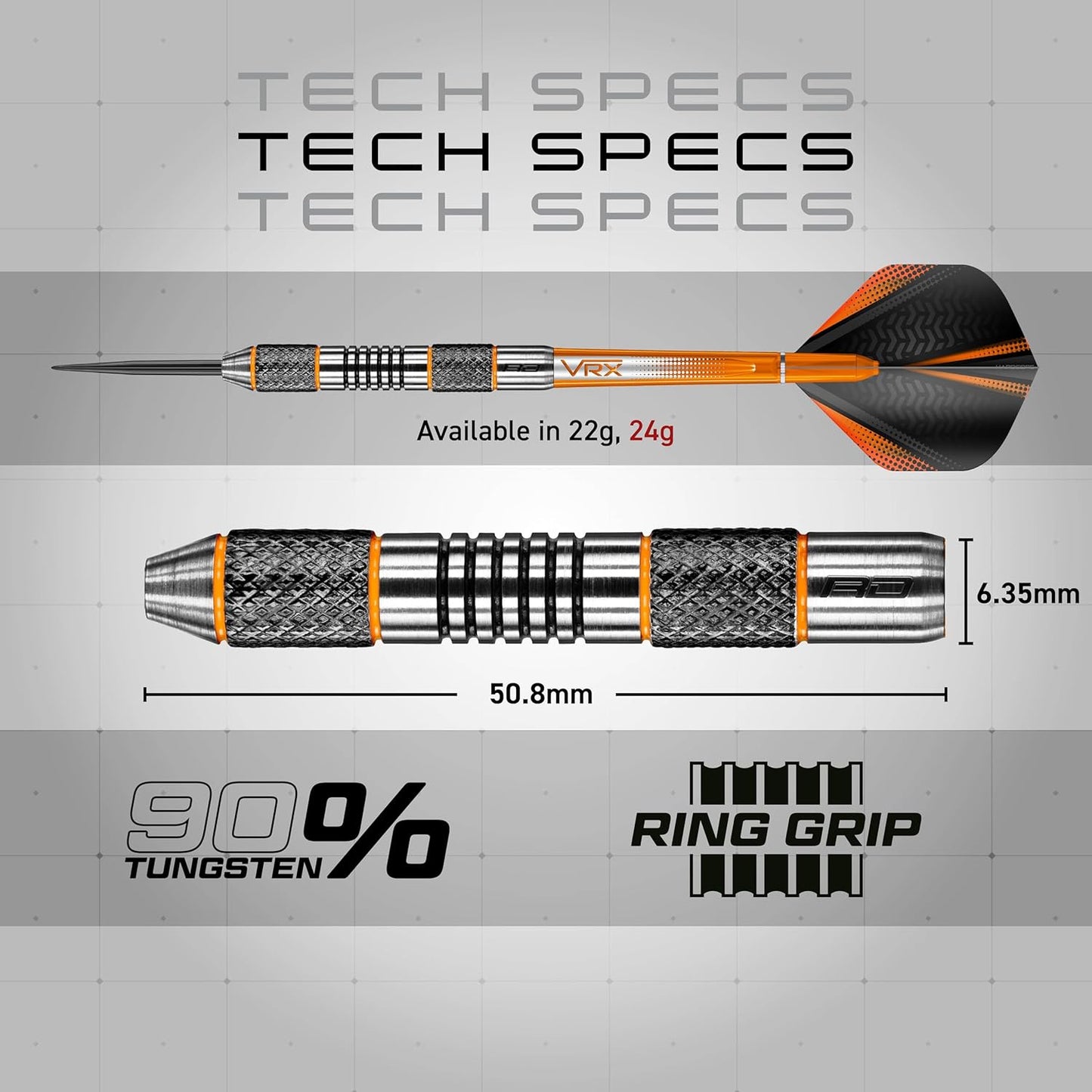 Amberjack 21G, 22G, 23G, 24G or 25G Tungsten Steel Tip Darts Set with Flights and Stems