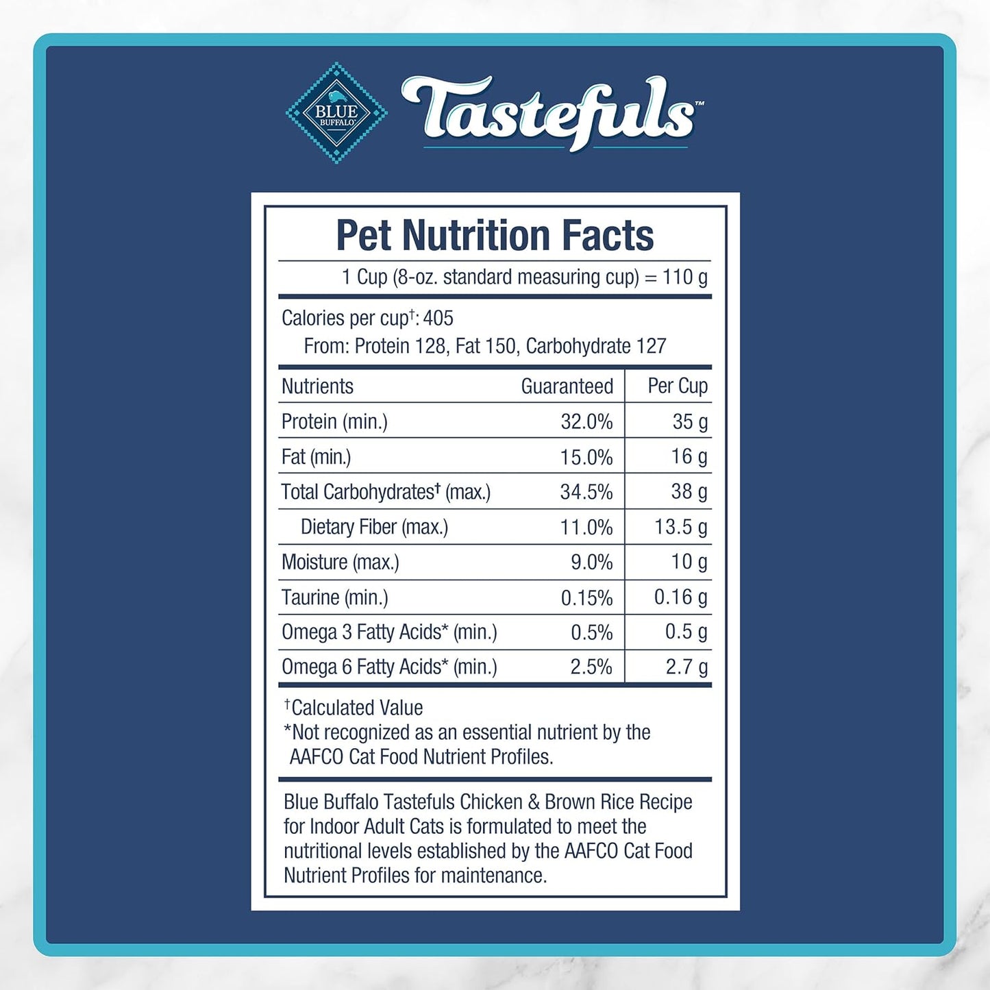 Tastefuls Natural Dry Food for Adult Indoor Cats, Chicken & Brown Rice Recipe, 15-Lb. Bag