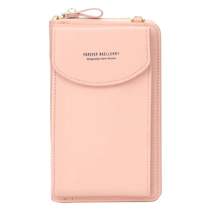 Elegance On-the-Go – Luxe PU Leather Crossbody Shoulder Bag with Phone & Card Organizer