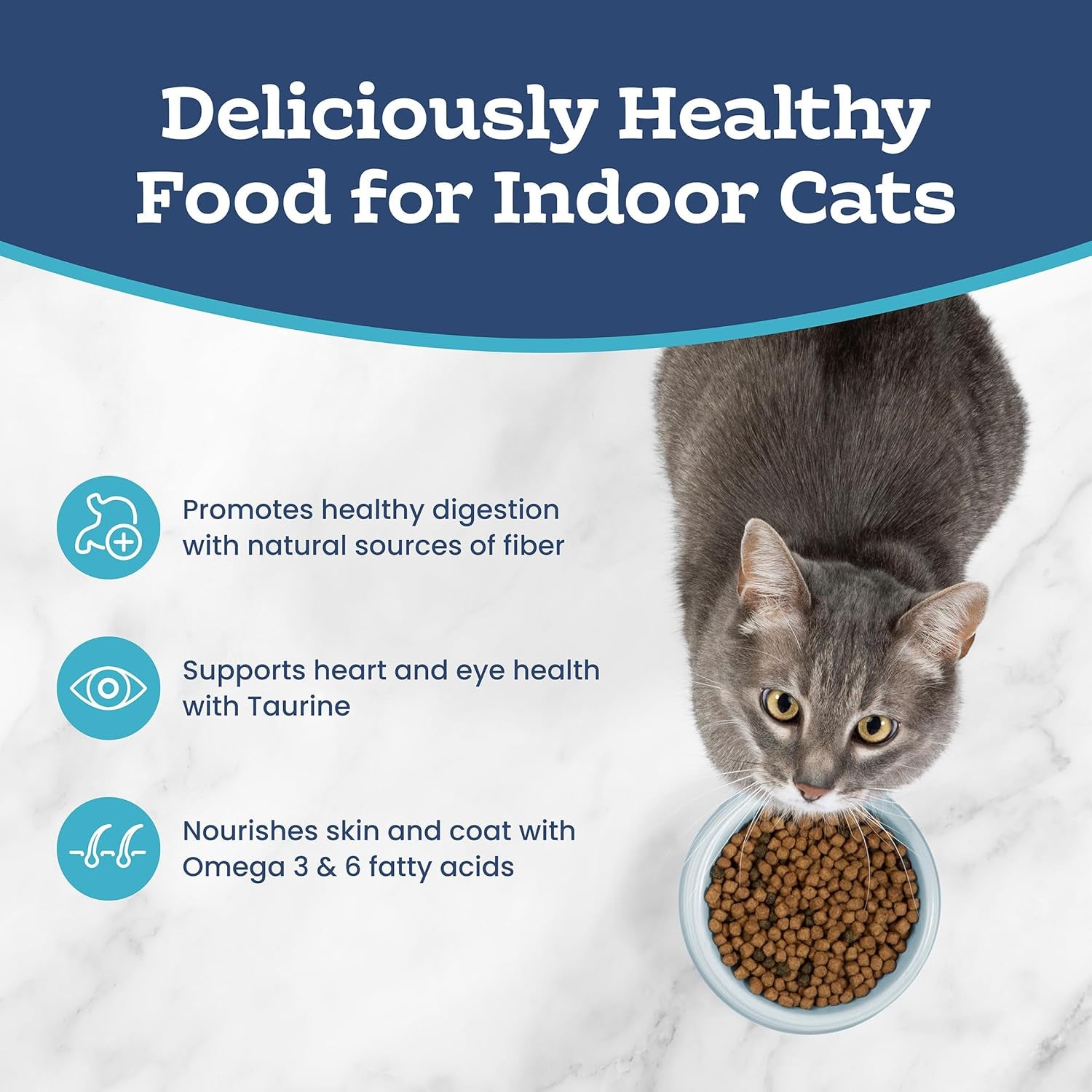 Tastefuls Natural Dry Food for Adult Indoor Cats, Chicken & Brown Rice Recipe, 15-Lb. Bag